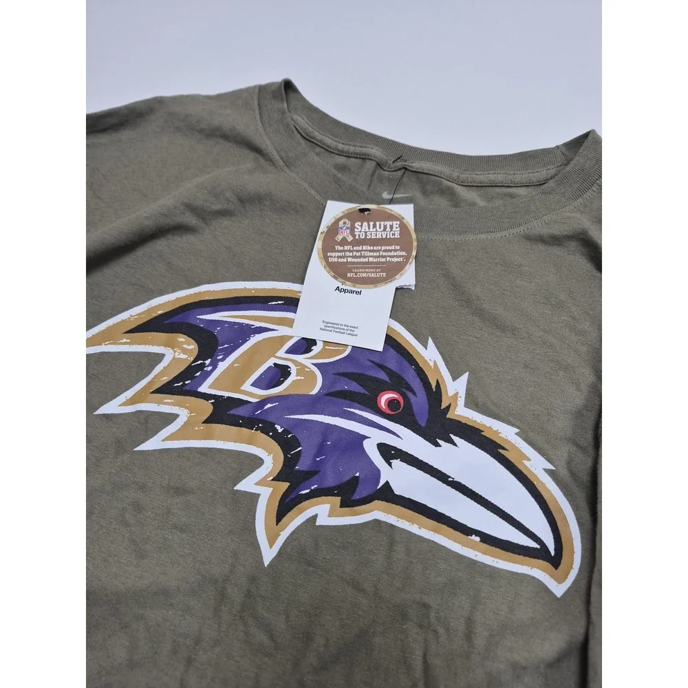 Baltimore Ravens Shirt Mens 2XL Green NFL Football Salute To Service Nike